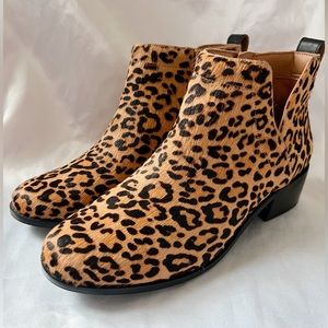 Vionic Clara Leopard Boots - Real Cow Fur